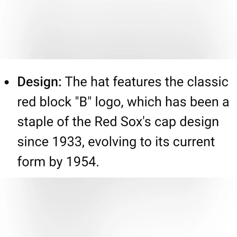 Bostin Red Sox B Logo Ball Cap